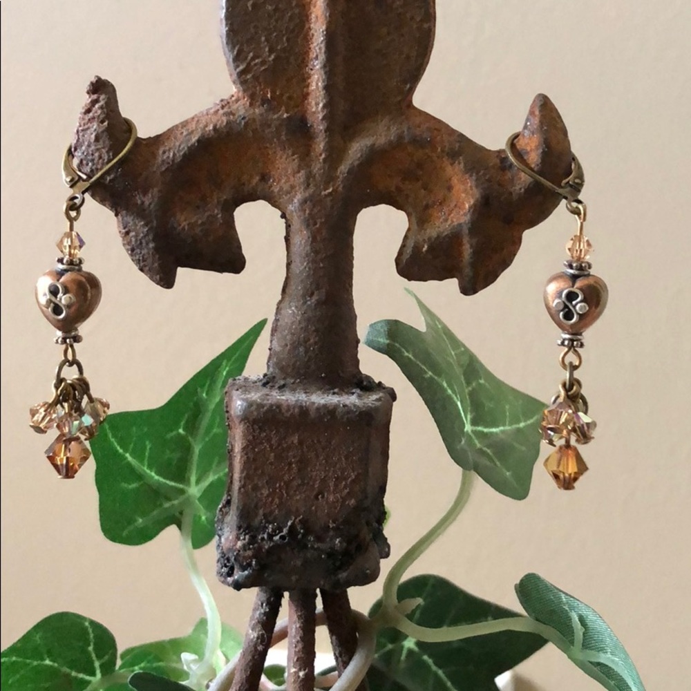Swarovski Crystal Topaz AB earrings